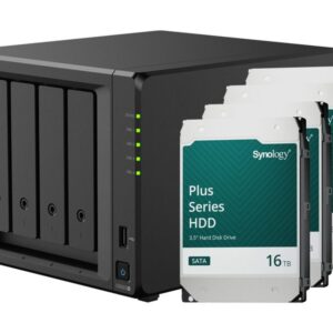 Synology NAS Diskstation DS925+ 4-bay Synology Plus HDD 64 TB
