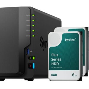 Synology NAS DiskStation DS225+ 2-bay 2x 6 TB HDD Synology Plus