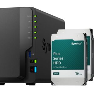 Synology NAS DiskStation DS225+ 2-bay 2x 16 TB HDD Synology Plus