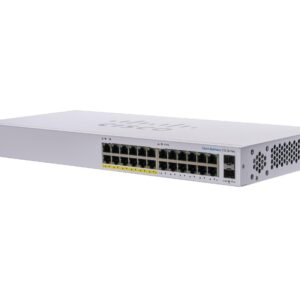 Cisco CBS110-24PP: 24 Port Switch 24xGE, Partial PoE, 2x1G SFP Shared