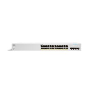 Cisco CBS220-24P-4G: 24 Port Smart Switch 24xGE, 24xPoE+ (195W), 4xGE/SFP