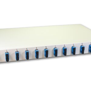 Lightwin 19 1HE Spleissbox, Singlemode,OS2 12x DSC SM Kupplung blau, 2x12 SC/UPC Pigta