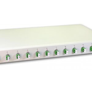 Lightwin 19 1HE Spleissbox, Singlemode,OS2 12xDLC/APC SM Kupplung grün, 2x12 LC/APC Pi