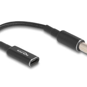 Delock Ladekabel USB-C zu HP 7,4x5mm Buchse zu Stecker, 15cm