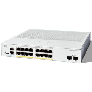 Cisco C1200-16P-2G: 16 Port Smart Switch 16-port GE, PoE, 2x1G SFP