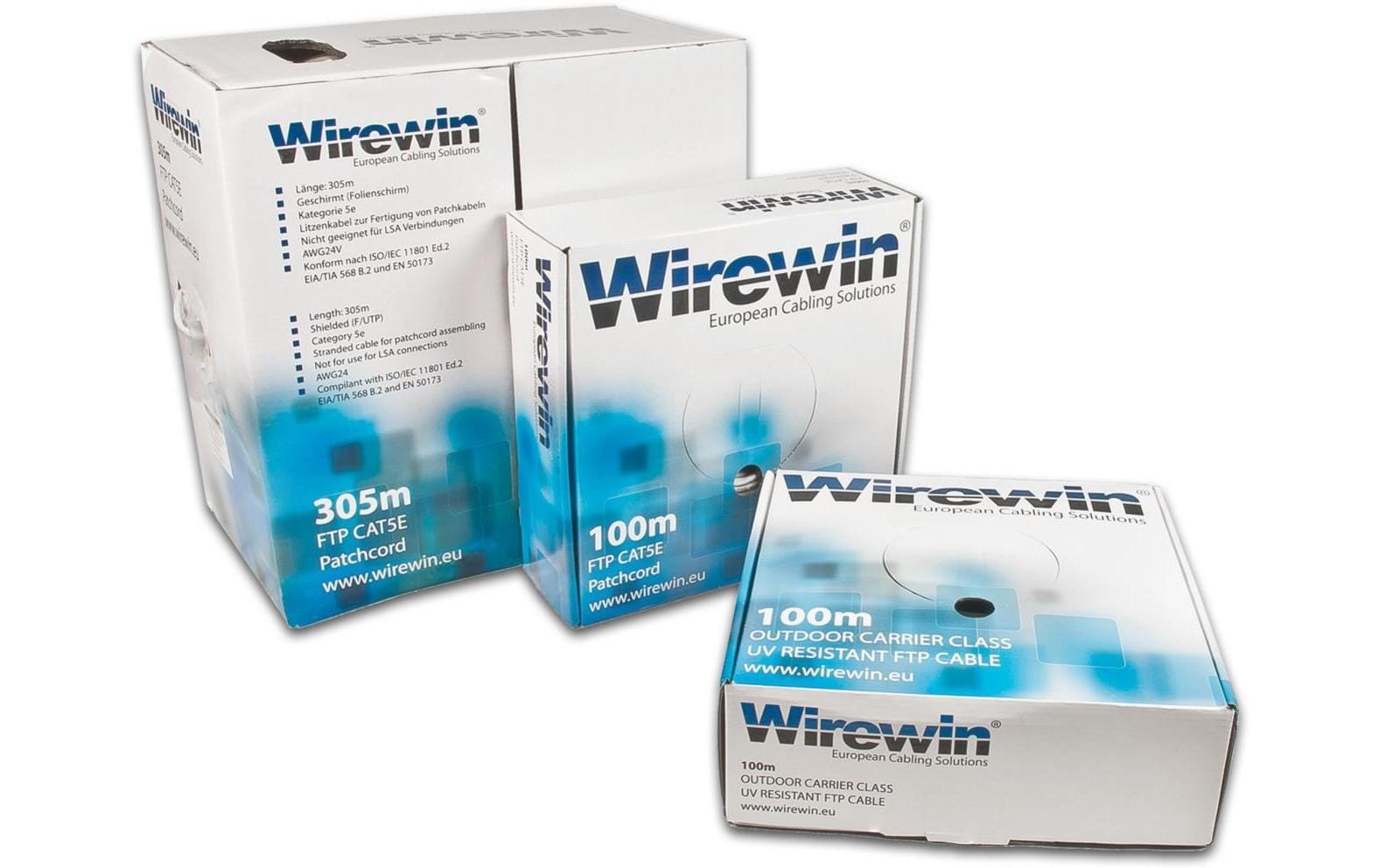 Wirewin Rangierkabel VKBOX KAT5E PATCH Cat 5e, F/UTP, 100 m, Grau