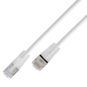 SLIM Patchkabel: U/FTP, 3m, weiss Cat.6A, LSOH, AWG28, transluzid, 3.6mm