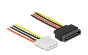 Delock, Stromkabel SATA – Molex 20 cm Adapter für SATA zu Molex 4Pin