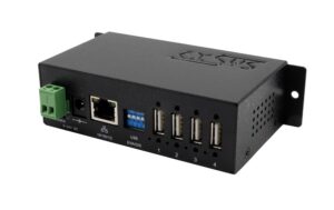 EXSYS EX-6003HMVS, IP USB2.0 Server 4x USB 2.0, 15KV ESD, Metallgehäuse