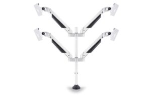Multibrackets Monitorarm Quad weiss Min. 2 kg — Max. 10 kg Tragkraft pro Screen