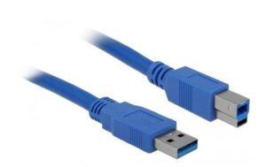USB3.0 Kabel, 1.0m, A-B, Blau für USB3.0 Geräte, bis 5Gbps