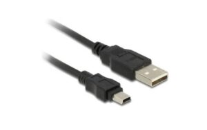 USB-mini-Kabel 3m A-MiniB,USB 2.0 schwarz für Digitalcameras und externe 2,5 HDDs