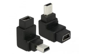 USB Adapter Mini-B zu Mini-B, 90° gewinkelt Mini-B/Buchse zu Mini-B Stecker