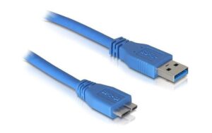 USB3.0 Kabel, 1.0m, A-Micro-B, Blau für USB3.0 Geräte, bis 5Gbps