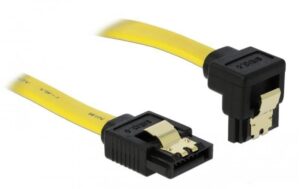 Delock SATA2 Kabel: 0.5m, Metall Clip vergossen, 90° nach unten gewinkelt